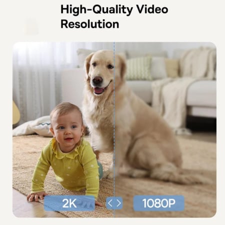 كاميرا مراقبة داخلية بيسوس - P1 Lite بدقة 2K و دوران 360 درجة - ابيض