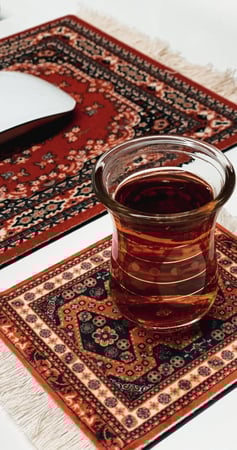 ماوس باد سجاد احمر مزخرف