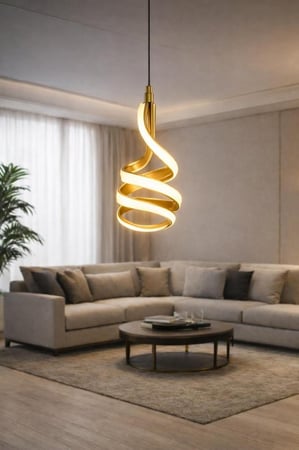 ثريا سبيرال LED معلّقة مودرن