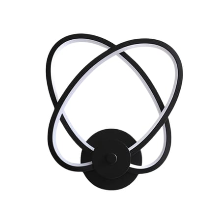 ابليك LED جداري بسيط عصري اسود