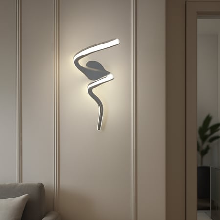 اضاءة LED جدارية بتصميم حلزوني