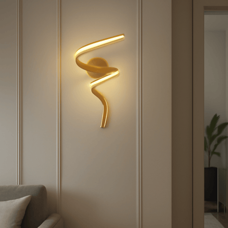 اضاءة LED جدارية بتصميم حلزوني