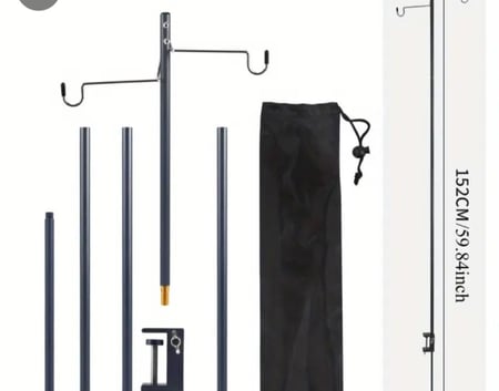 ستاند متعدد الوظائف قابل للطي حامل إضاءة ومصابيح للتخييم