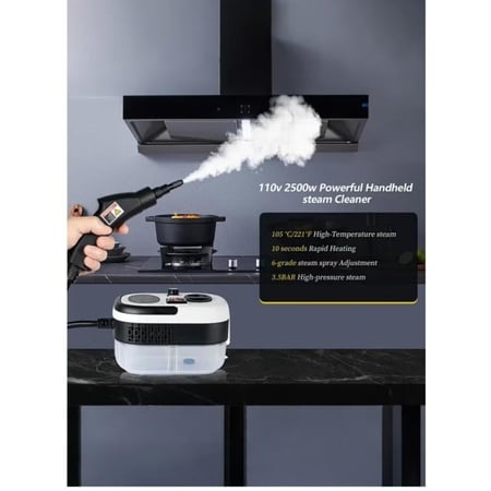 منظف بخاري محمول بقوة 2500 واط - جهاز تنظيف عالي الضغط متعدد الاستخدامات