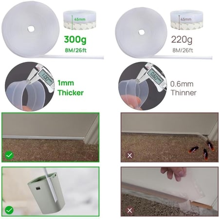 شريط ختم السيليكون و شريط سفلي للباب لاصق للأبواب وفجوات النوافذ من سيليكون مضاد للغبار مضاد للصدمات