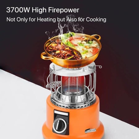 دفاية مع طباخة 2 في 1 تعمل بالغاز