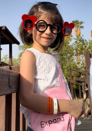 نظارة مزدوجة للأطفال Cinderella-2 عدسة دائرية إطار ميني ماوس أحمر