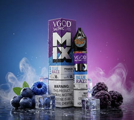 نكهة في قود توت ازرق بارد -ice vgod blue razz