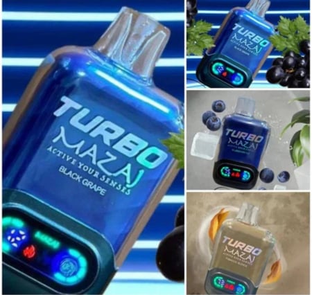 مزاج تيريو 15 الف سحبه 50نيكوتين - mazaj turbo 15.000 puff