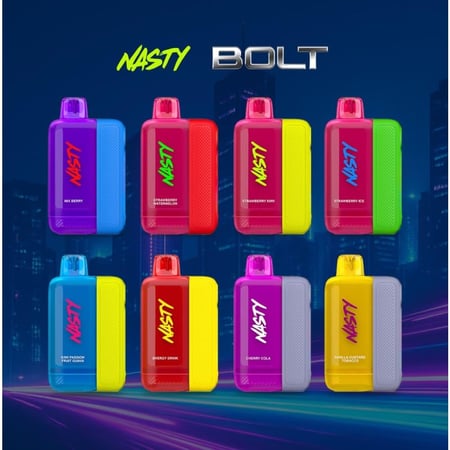 NASTY BOLT 50000 سحبة سيجارة ناستي بولت 50000 شفطة 50 نيكوتين استخدام مره واحده
