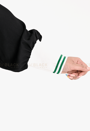 عباية كتف بأكمام مضغوطة