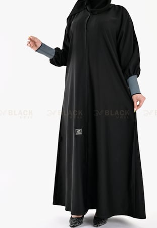 عباية كتف بأكمام مضغوطة