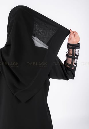 عباية كتف كم دانتيل