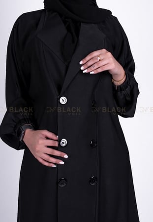 عباية كتف بقماش الحرير المغسول