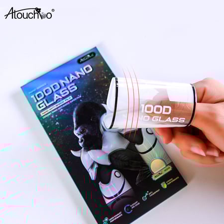 شاشة حماية جوال أيفون IPHON نوع نانو زجاج NANO GLASS موديل 100D