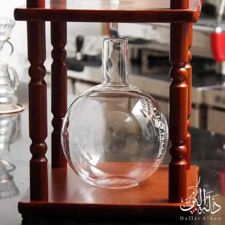 ماكينة تحضير المشروبات الباردة من الزجاج - 3 ليتر لون خشبي بني