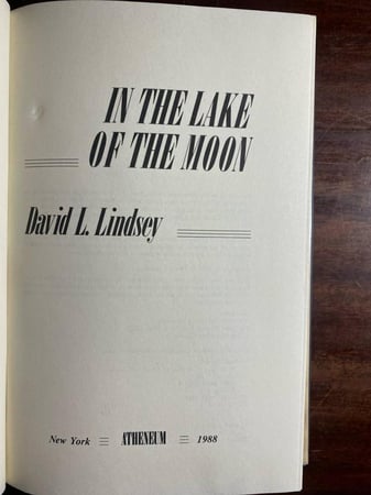 In the lake of the moon - by: David L. Lindsey (P16)