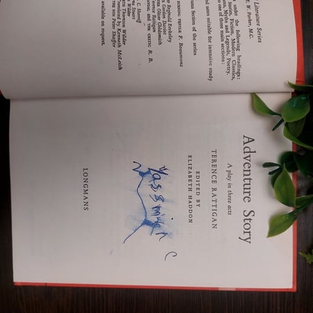 Adventure story - Terence rattigan(E2)