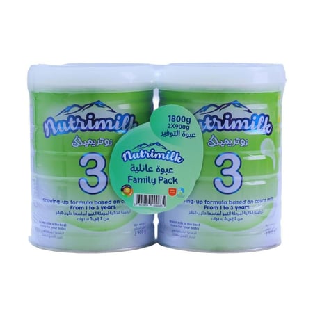 نوتريميلك - عبوة عائلية بريميوم (3) حليب أطفال (2X 900) جم
