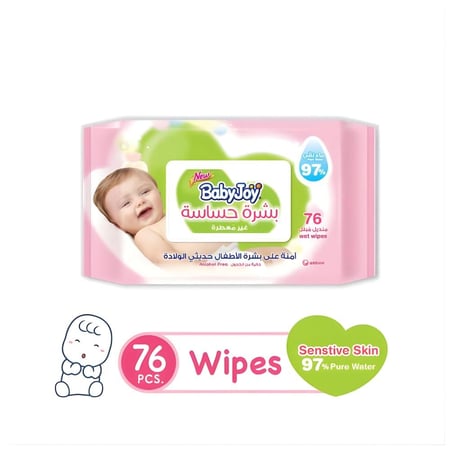 بيبي جوي ﻣﻨﺎﺩﻳﻞ ﻣﺒﻠﻠﺔ ﺑﺸﺮﺓ ﺣﺴﺎﺳﺔ 12X76