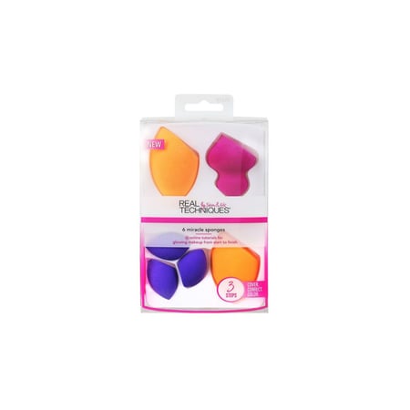 ريل تكنيك طقم الاسفنج ميركل 6 متعدد الالوان