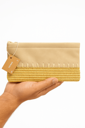 حقيبة خيوط القش الطبيعية