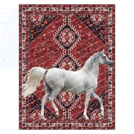 سجاد على رسمة خيل مقاس 200*260