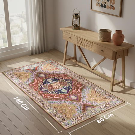 سجادة تراثية بألوان جريئة | نمط هريس سيرابي | مقاس 140X80 سم