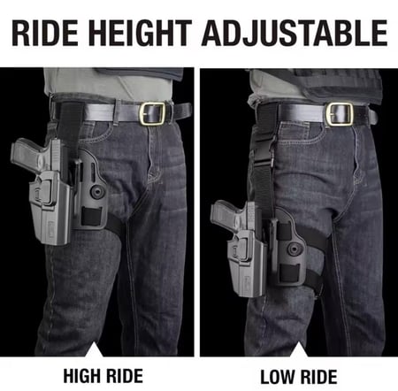 جراب مسدس تكتيكي للفخذ +قاعدة تثبيت تكتيكية للحزام -يونيفرسال OWB لكانيك