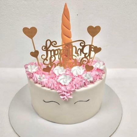 كيكة يونيكورن - زهري