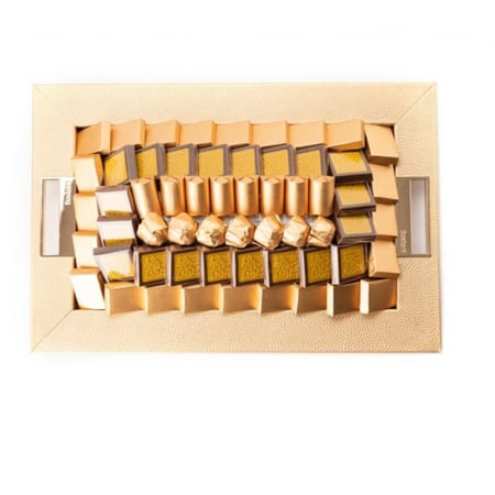 صينية جلد مبروك التخرج ذهبي صغير