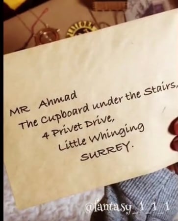 رسالة هوجورتس بالاسم حسب الطلب