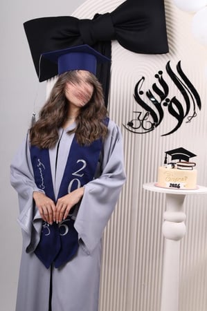 عباية تخرج رمادي وكحلي 2026