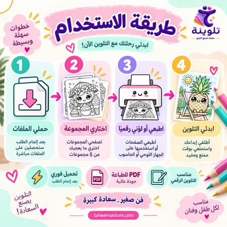 تحميل وطباعة وتلوين باقة كاواي بسهولة