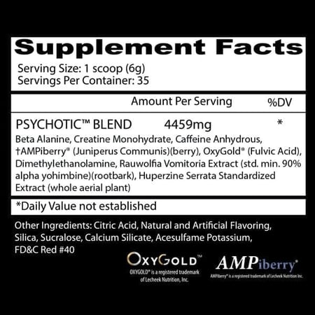 Psychotic Pre Workout