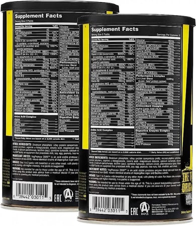انيمال باك حبوب الحجم الكبير  UNIVERSAL ANIMAL PAK 44 PACKS
