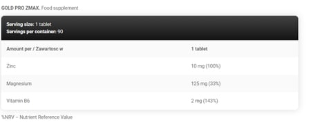 GOLD PRO ZMAX 90 tablets زاد ام اي