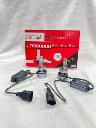 لمبات ليد امامية من شركة 560 موديل M8 برومكس مع الضمان (اختر المقاس) بالوصف