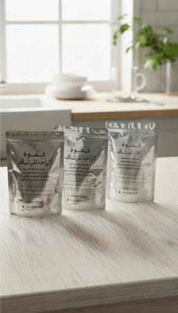 ثلاث عبوات قهوة الراحه للرشاقه