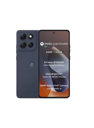 موتورولا هاتف G86 باور ذاكرة رام 8 جيجابايت وذاكرة داخلية 512 جيجابايت يدعم تقنية 5G