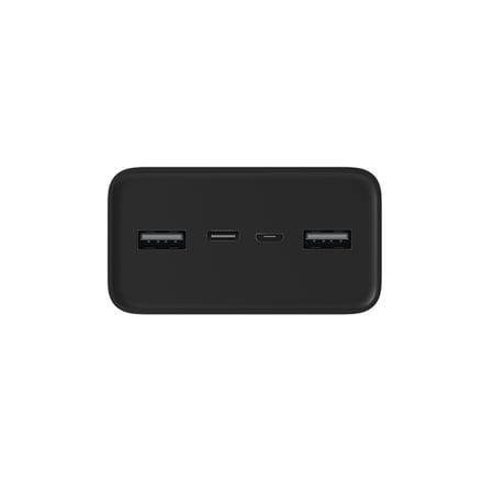 باور بنك شاومي بمنفذين USB ومنفذ USB-C بسعة 30000 مللي أمبير وبقوة 18 واط  - أسود