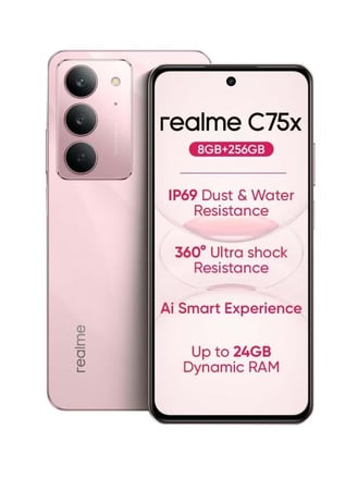 ريلمي cx75 ذاكرة داخلية 256 جيجابايت وذاكرة رام 8 جيجابايت يدعم تقنية 4G
