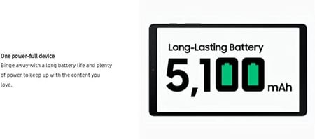 سامسونج جالاكسي تاب A7 لايت بشاشة  8.7 بوصة وذاكرة رام بسعة 3 جيجابايت وذاكرة داخلية بسعة 32 جيجابايت  - واي فاي