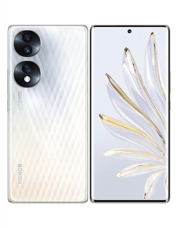 هونر 70ذاكرة داخلية 128جيجا بايت وذاكرة رام 8 جيجا بايت 5Gلون فضي كريستال