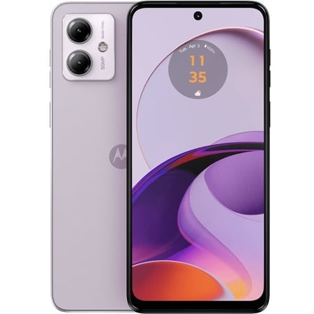 موتورولا هاتف G14 ذاكرة رام 4 جيجابايت وذاكرة داخلية 128 جيجابايت يدعم تقنية 4G مع حماية شاشة + سماعة سلك