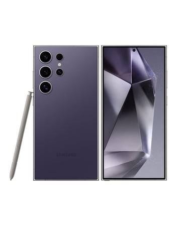 سامسونج جالكسي S24 الترا ذاكرة داخلية 256 جيجابايت وذاكرة رام 12 جيجابايت يدعم تقنية 5G لون بنفسجي تيتانيوم