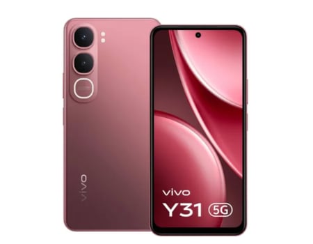 فيفو Y31 ذاكرة 256جيجابايت و ذاكرة رام 12جيجابايت يدعم تقنية 5G