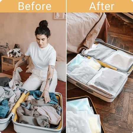 كيس بلاستيك شفاف للتخزين والشحن بسحاب -30*40 سم/50 كيس