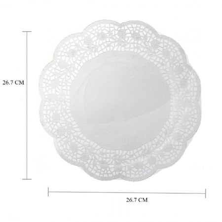 ورق دانتيل دائري ابيض