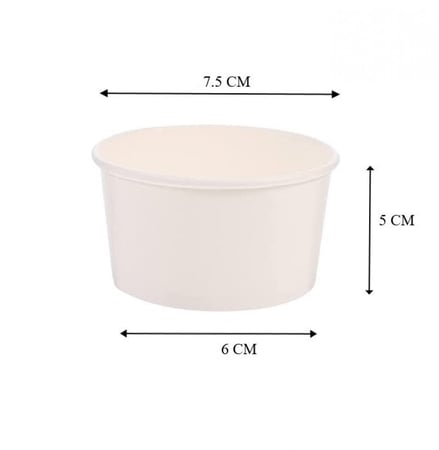 كوب ورق ابيض للايسكريم 4 انز